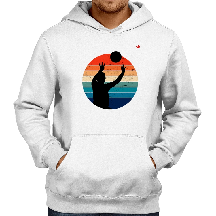 Moletom Vôlei Vintage Sunset - Branco