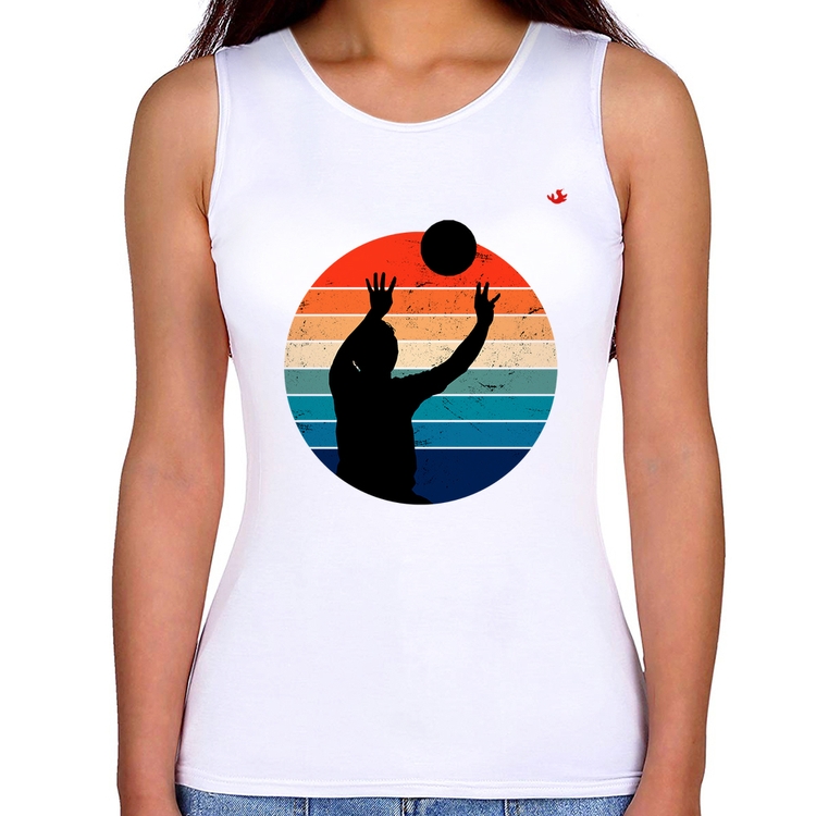 Regata Feminina Vôlei Vintage Sunset