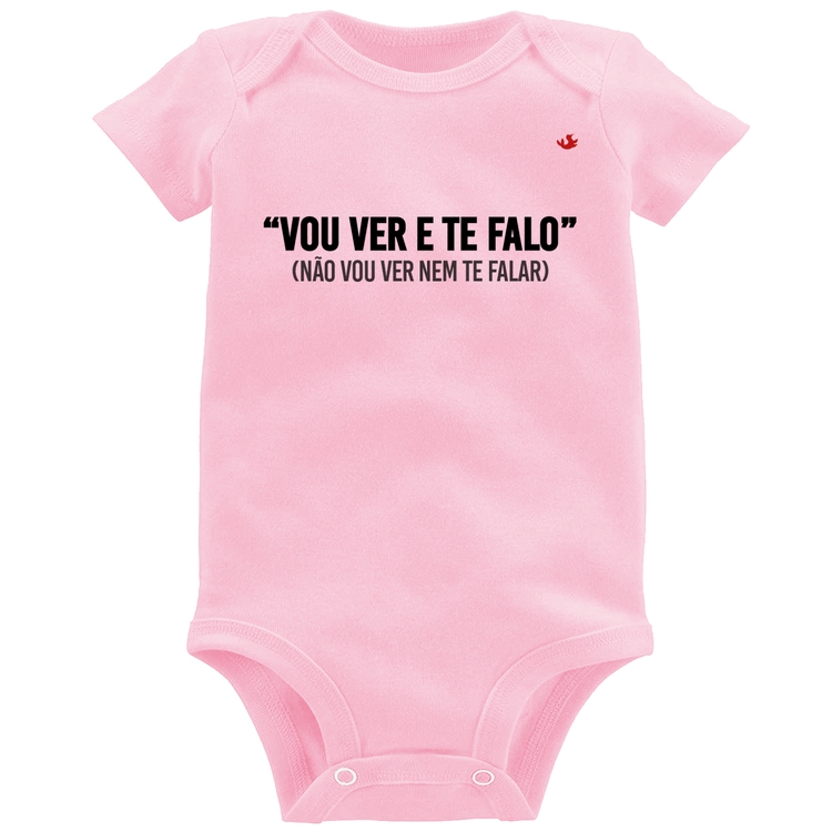 Body Bebê Vou ver e te falo - Rosa Bebê