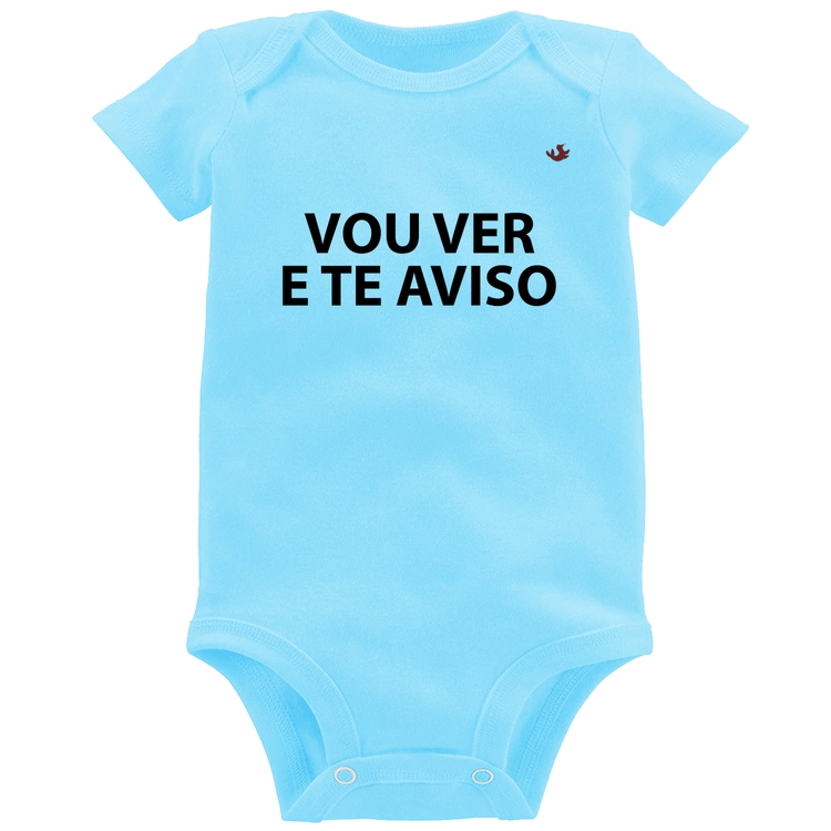 Body Bebê Vou ver e te falo - Azul Bebê