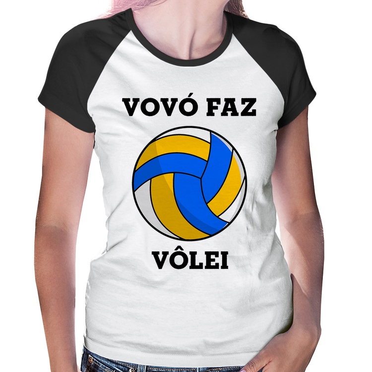 Baby Look Raglan Vovó Faz Vôlei