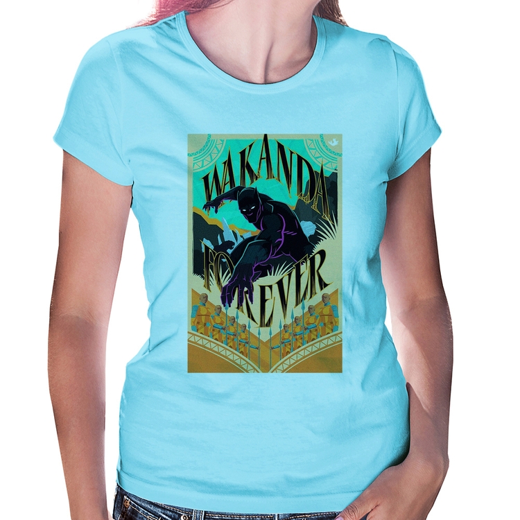 Baby Look Wakanda Forever - Azul Bebê