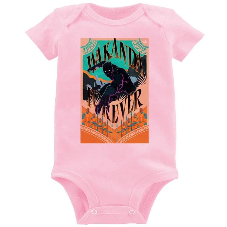 Body Bebê Wakanda Forever - Rosa Bebê