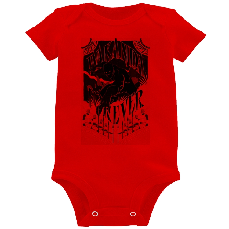 Body Bebê Wakanda Forever - Vermelho