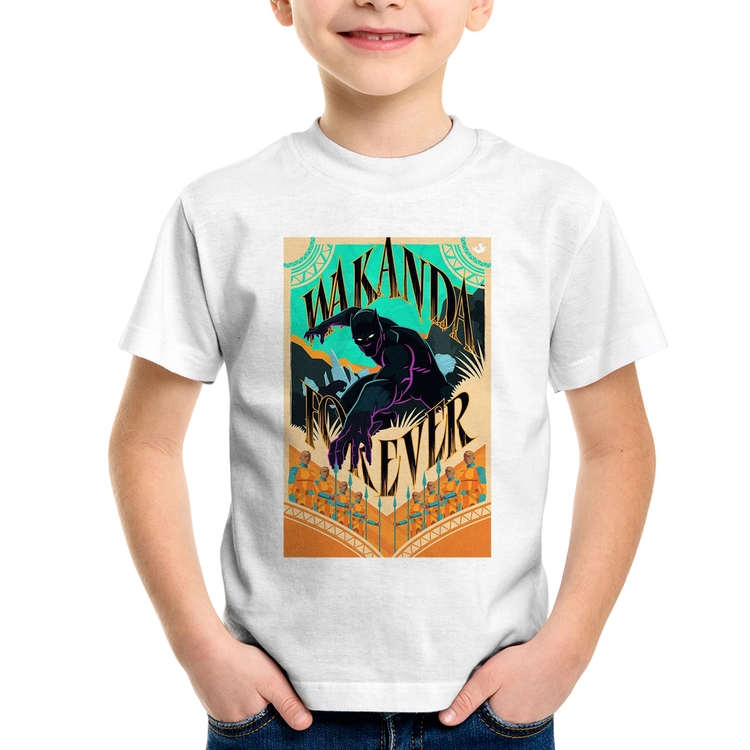 Camiseta Infantil Wakanda Forever
