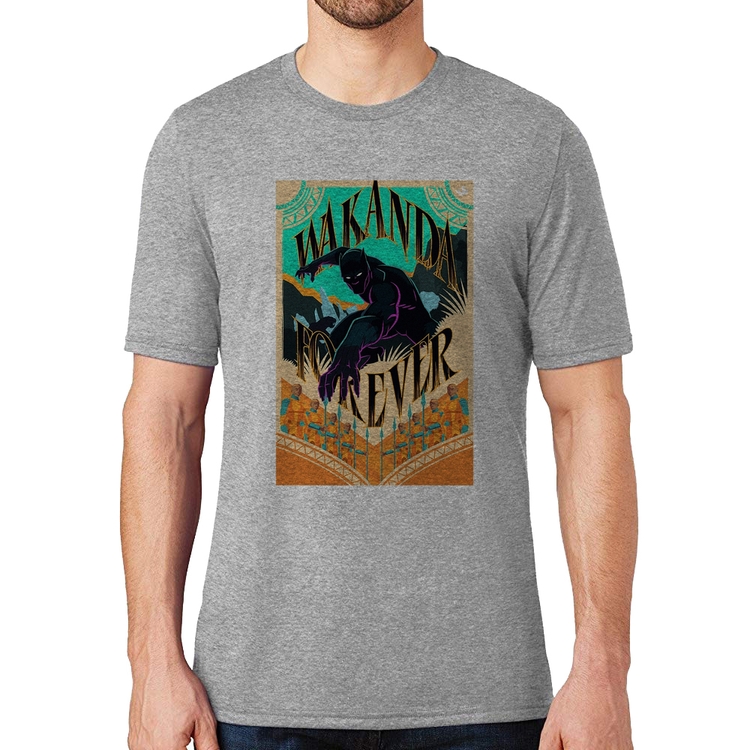 Camiseta Wakanda Forever - Cinza