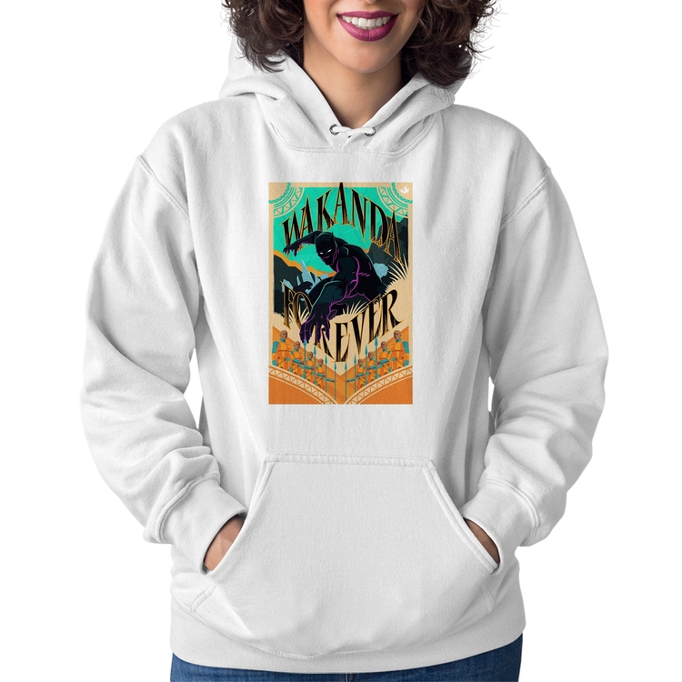 Moletom Feminino Wakanda Forever - Branco