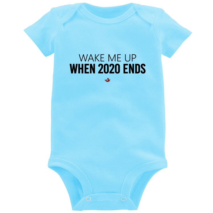 Body Bebê Wake me up when 2020 ends - Azul Bebê