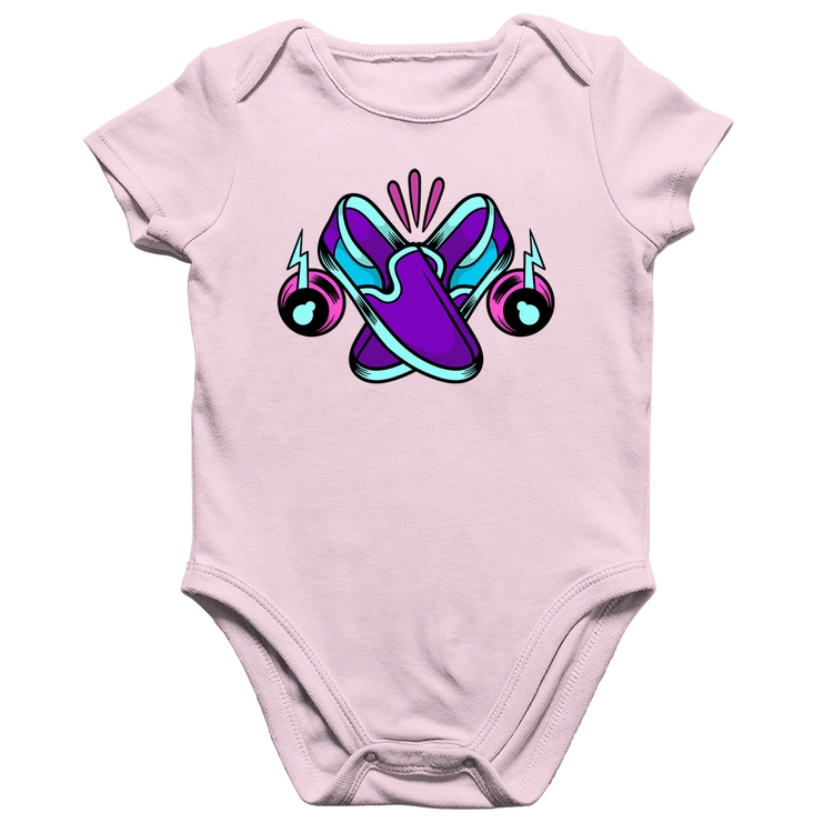 Body Bebê Algodão Walk The Talk - Rosa Bebê