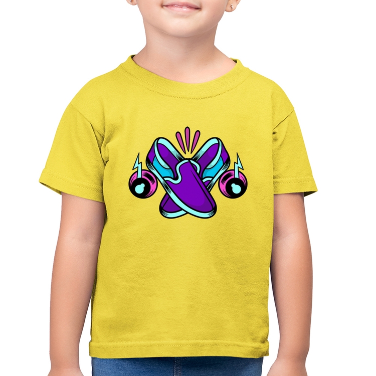 Camiseta Algodão Infantil Walk The Talk - Amarelo Canário