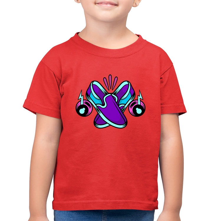 Camiseta Algodão Infantil Walk The Talk - Vermelha
