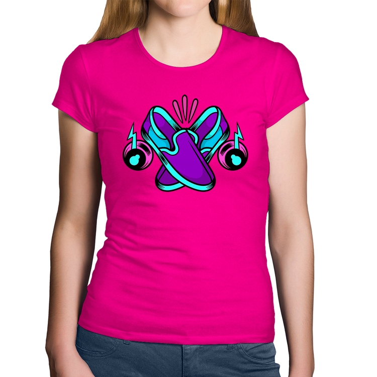 Baby Look Algodão Walk The Talk - Rosa