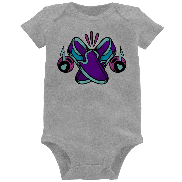 Body Bebê Walk The Talk - Cinza