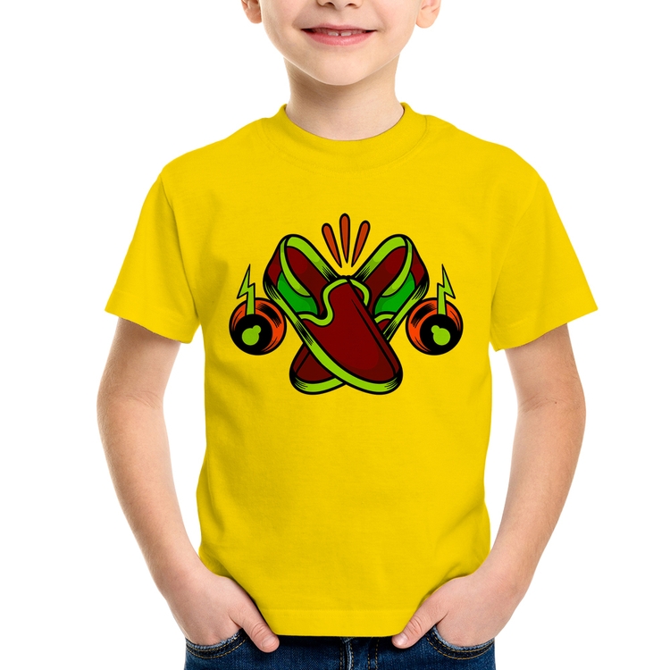 Camiseta Infantil Walk The Talk - Amarela