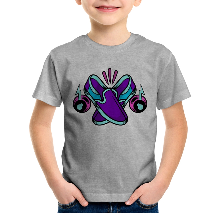 Camiseta Infantil Walk The Talk - Cinza