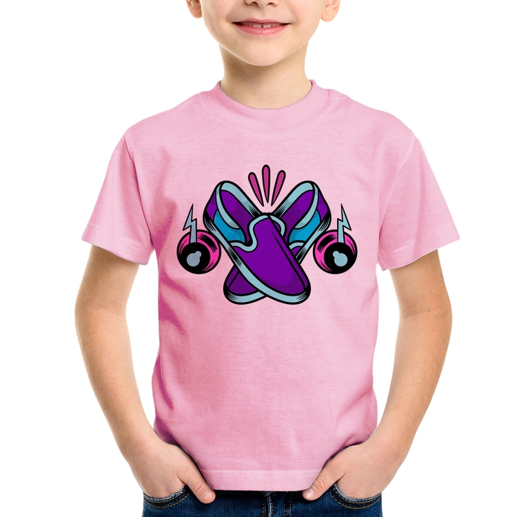 Camiseta Infantil Walk The Talk - Rosa Bebê