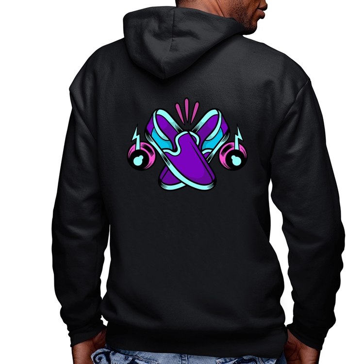 Blusa Moletom Walk The Talk Masculina com Capuz e Zíper
