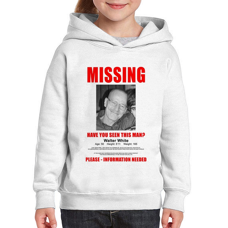 Moletom Infantil Walter White Missing
