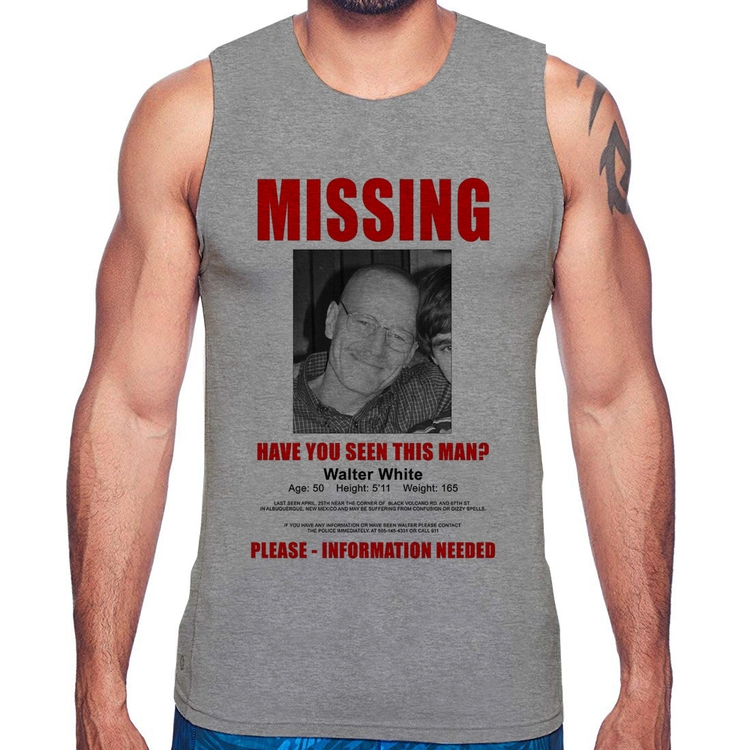 Regata Walter White Missing - Cinza