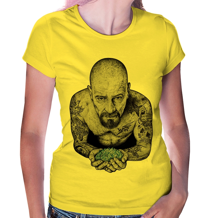 Baby Look Walter White Tattoo Heisenberg - Amarela