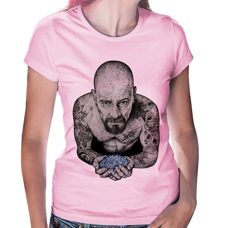 Baby Look Walter White Tattoo Heisenberg - Rosa Bebê