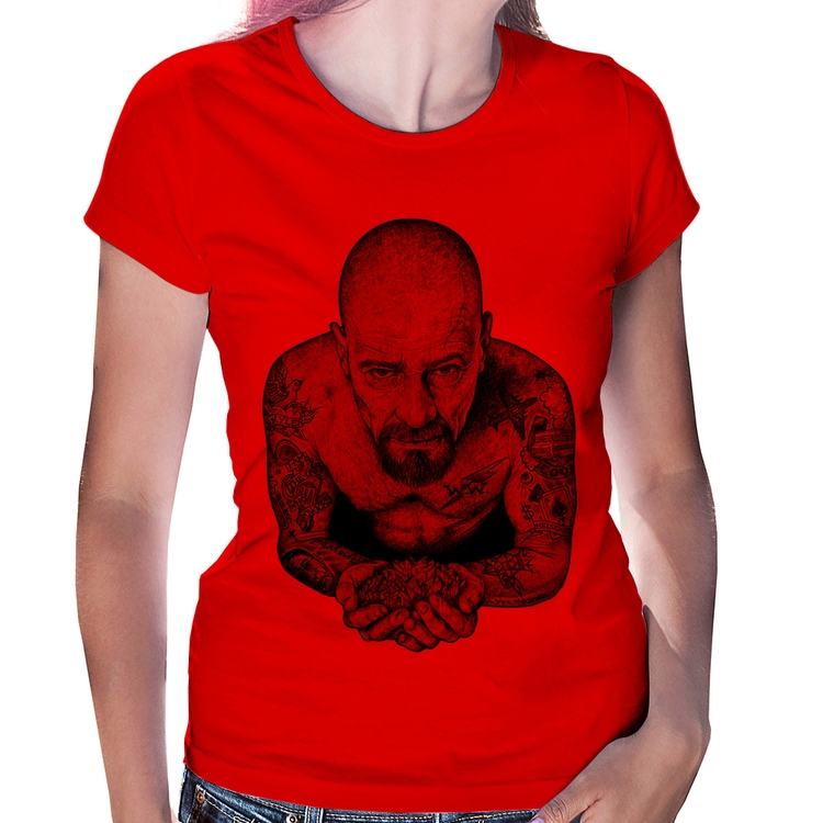 Baby Look Walter White Tattoo Heisenberg - Vermelha