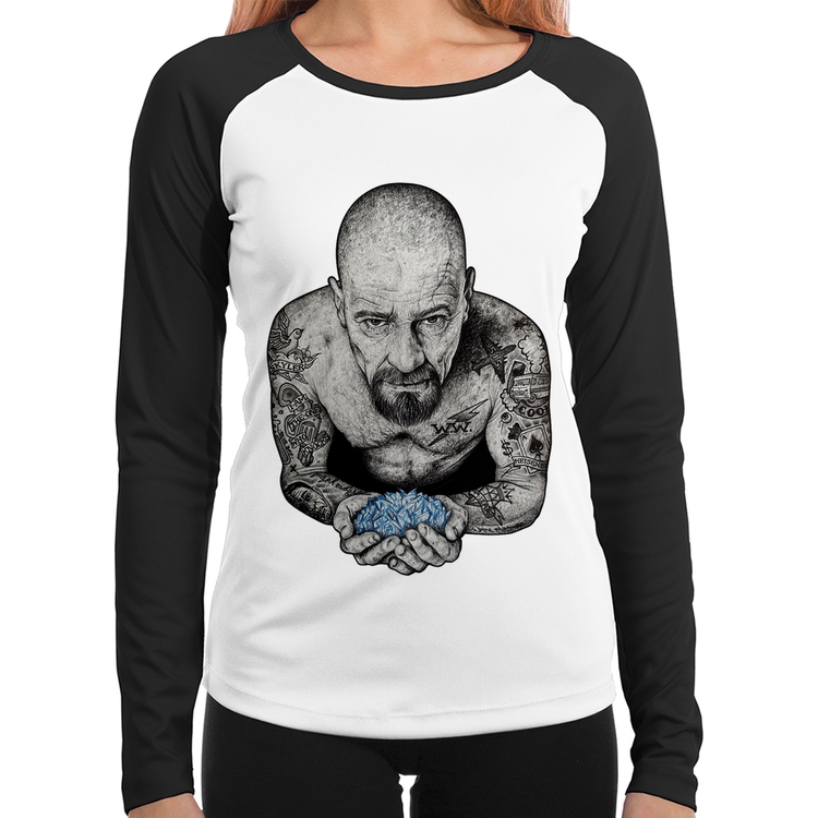 Baby Look Raglan Walter White Tattoo Heisenberg Manga Longa