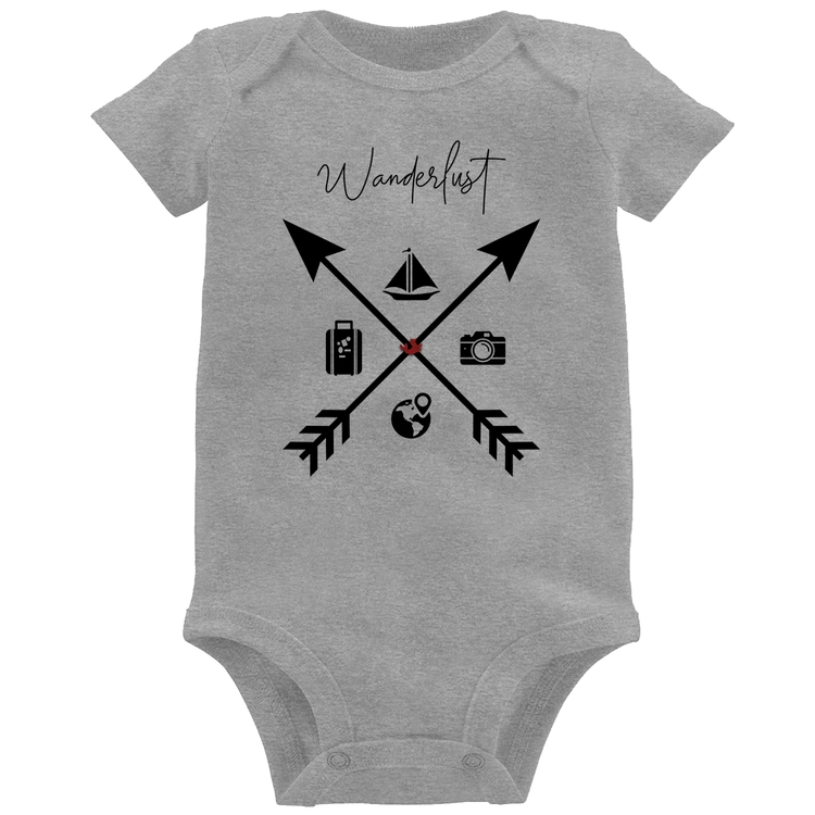 Body Bebê Wanderlust Veleiro - Cinza