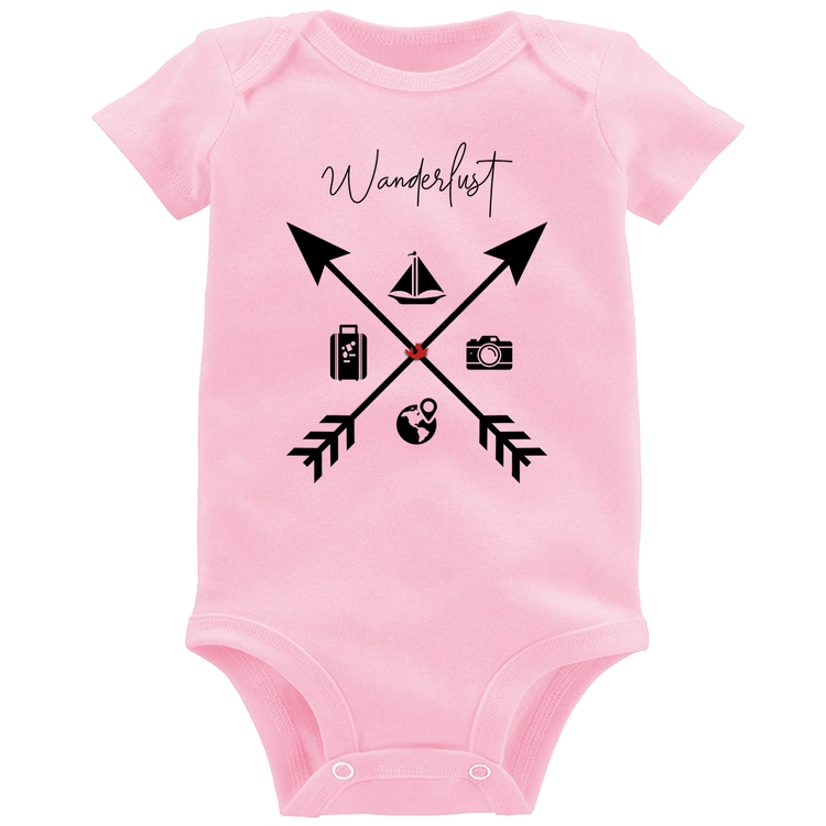 Body Bebê Wanderlust Veleiro - Rosa Bebê