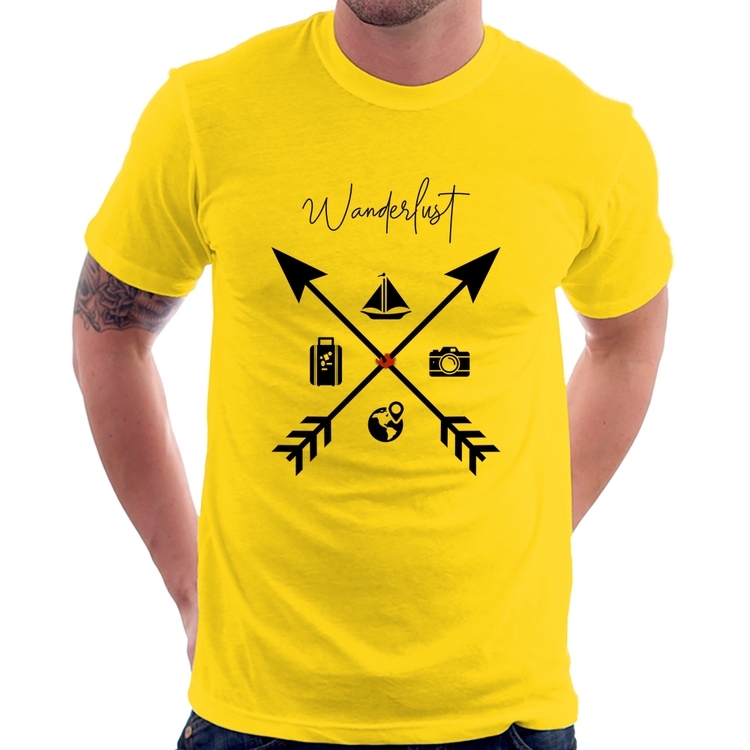 Camiseta Wanderlust Veleiro - Amarela