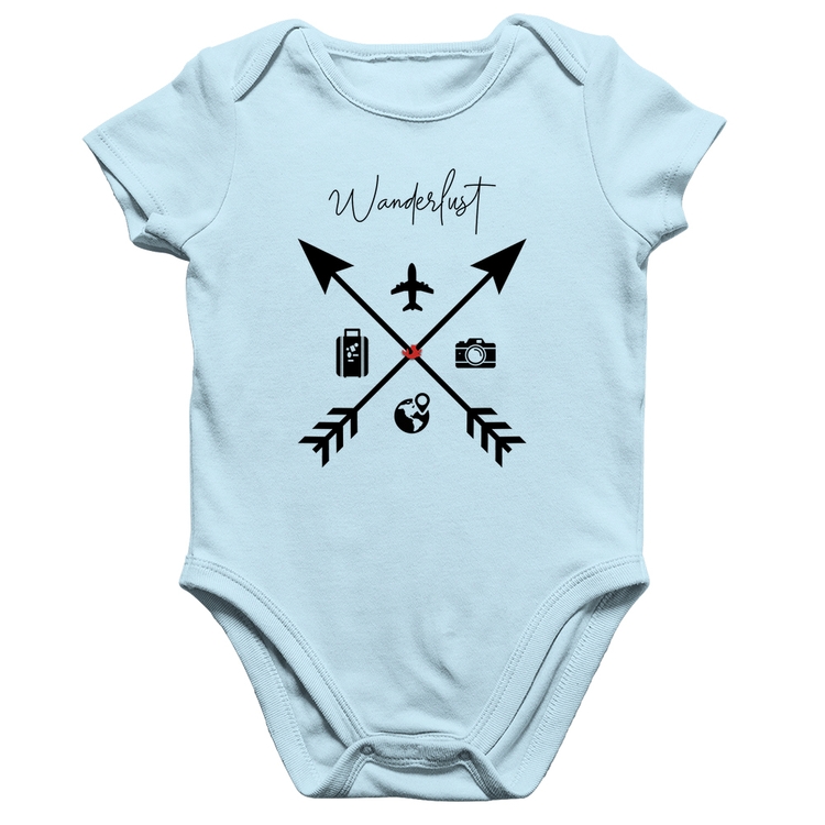 Body Bebê Algodão Wanderlust - Azul Bebê