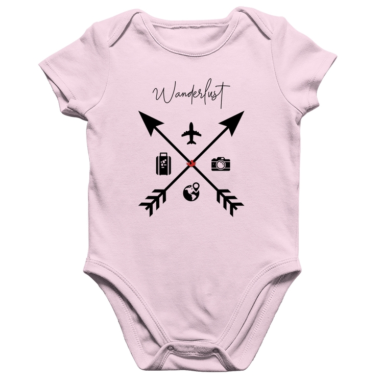Body Bebê Algodão Wanderlust - Rosa Bebê