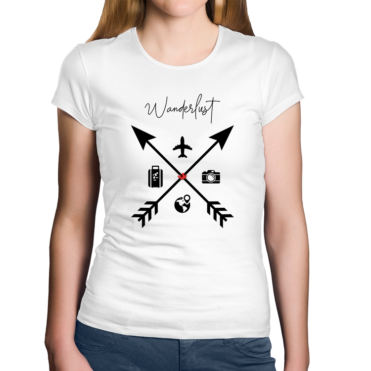 Baby Look Algodão Wanderlust - Branca