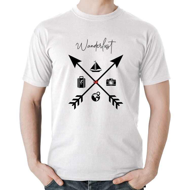 Camiseta Algodão Wanderlust Veleiro - Branca