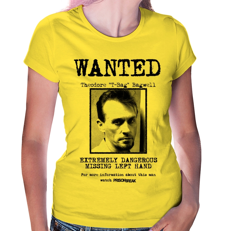 Baby Look Wanted T-Bag - Amarela