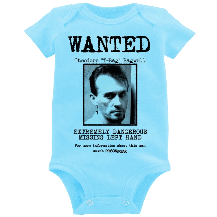 Body Bebê Wanted T-Bag - Azul Bebê