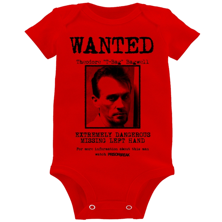 Body Bebê Wanted T-Bag - Vermelho