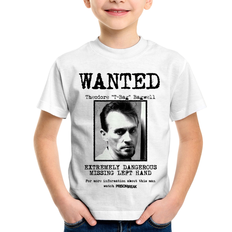 Camiseta Infantil Wanted T-Bag