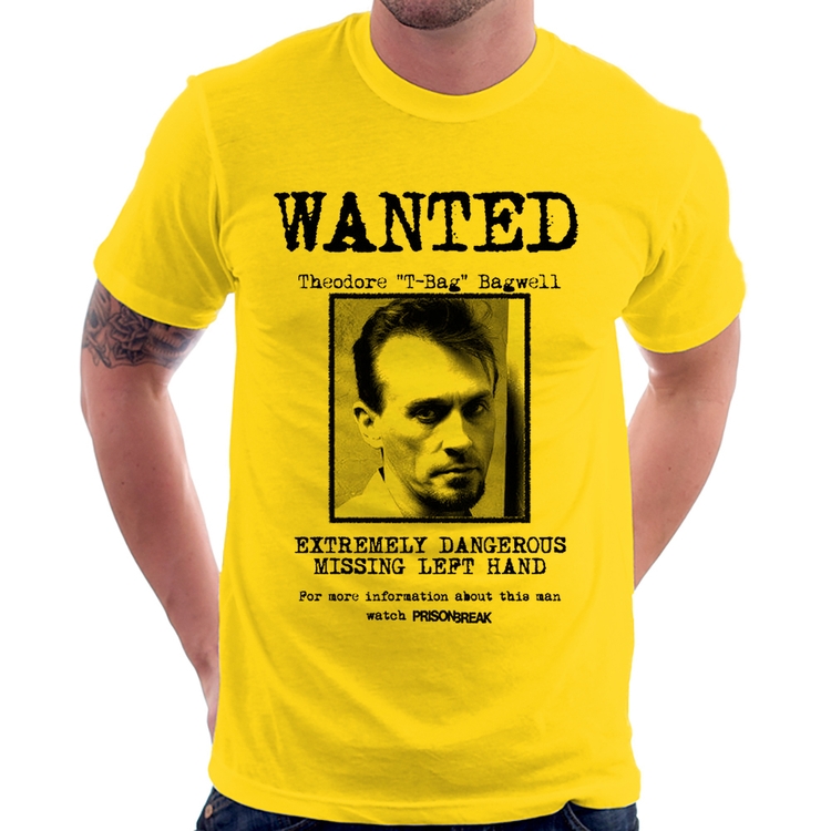 Camiseta Wanted T-Bag - Amarela