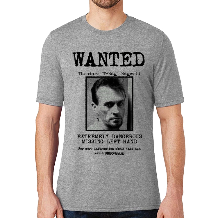 Camiseta Wanted T-Bag - Cinza