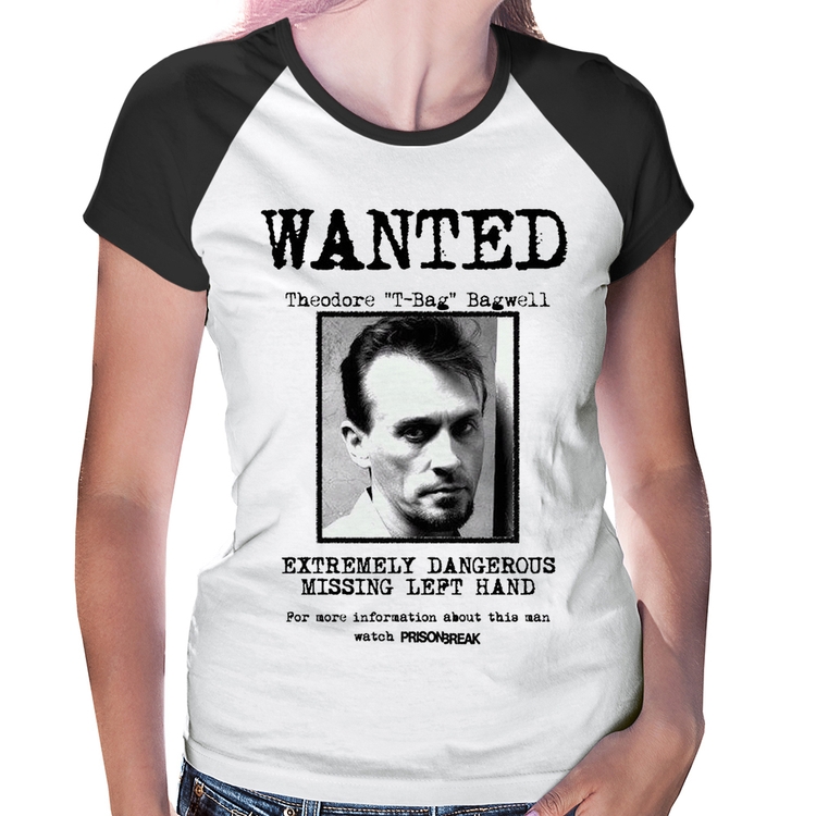 Baby Look Raglan Wanted T-Bag