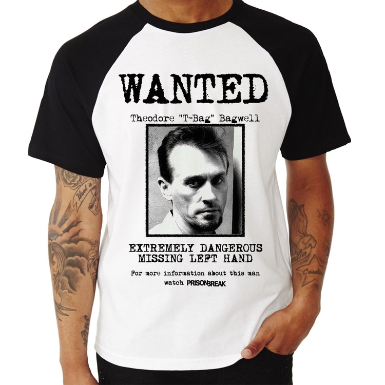Camiseta Raglan Wanted T-Bag