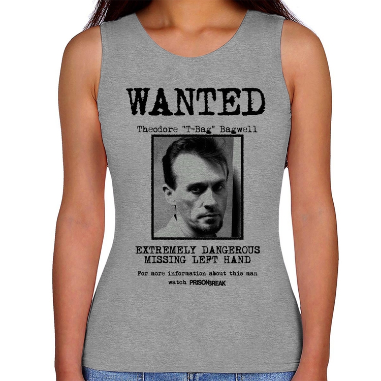 Regata Feminina Wanted T-Bag - Cinza