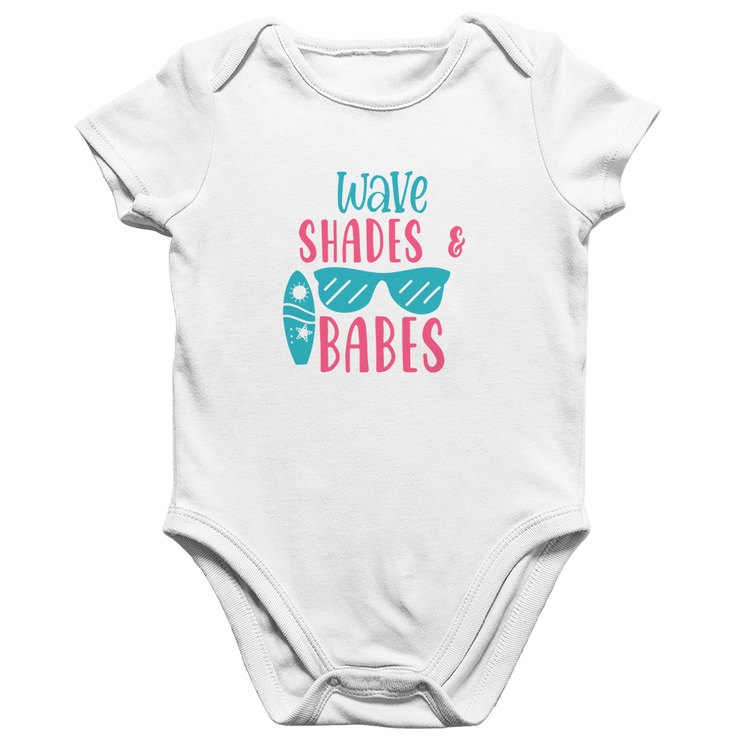 Body Bebê Algodão Wave Shades e Babes - Branco