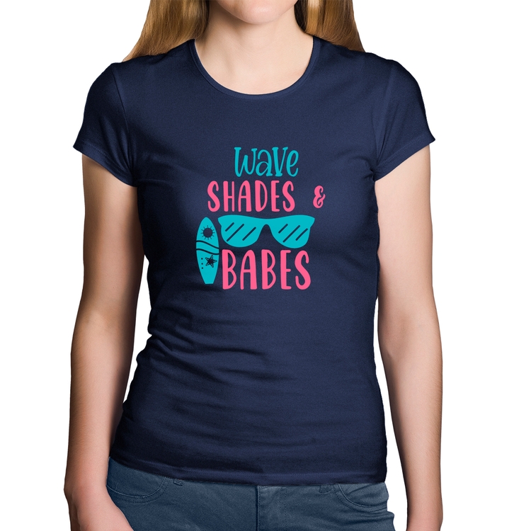 Baby Look Algodão Wave Shades e Babes - Marinho