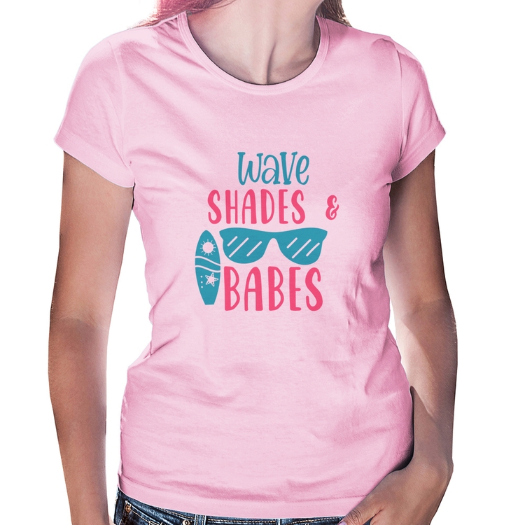 Baby Look Wave Shades e Babes - Rosa Bebê