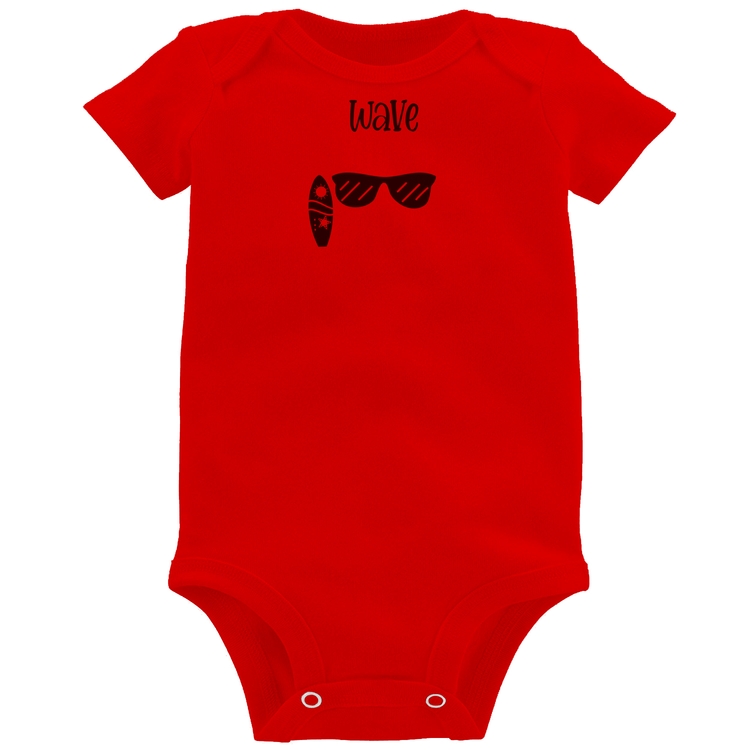 Body Bebê Wave Shades e Babes - Vermelho