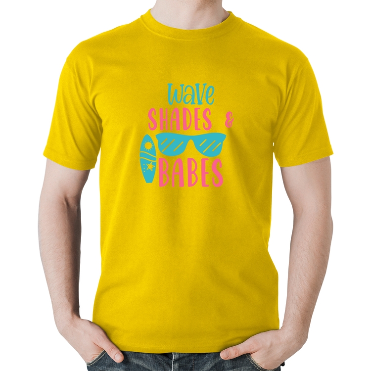 Camiseta Algodão Wave Shades e Babes - Amarela