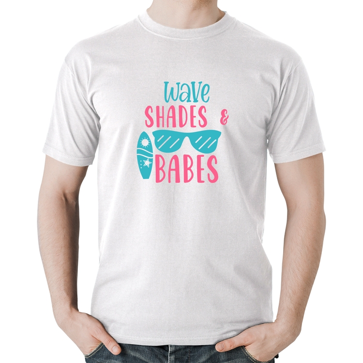 Camiseta Algodão Wave Shades e Babes - Branca