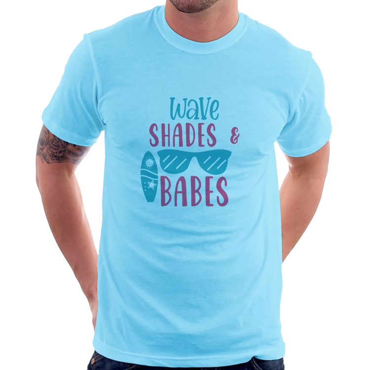 Camiseta Wave Shades e Babes - Azul Bebê